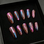 棕色炫彩纹理穿戴甲